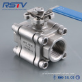 3PC Stainless Steel Threaded Floating 2000WOG Ball Valve